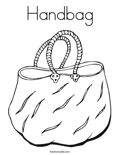 Handbag coloring page