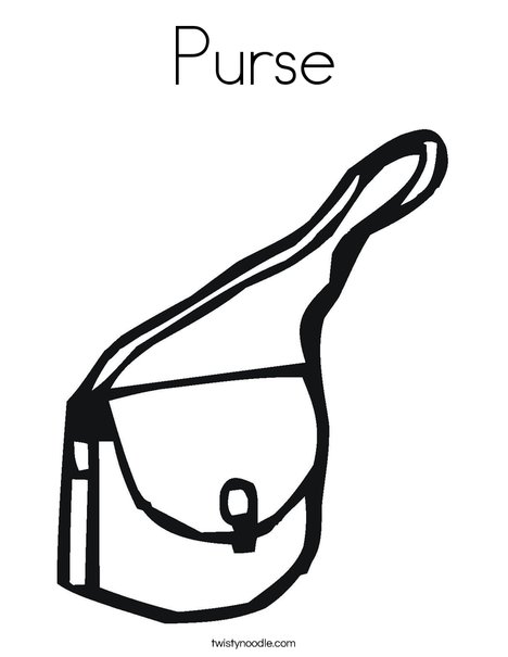 Purse coloring page