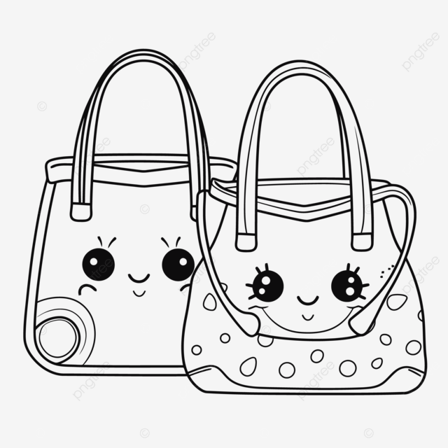 Cute bag coloring pages outline sketch drawing vector wing drawing ring drawing bag drawing png and vector with transparent background for free download