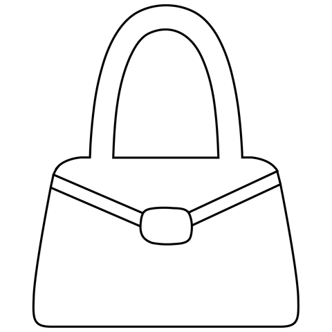 Handbag emoji coloring page free printable coloring pages