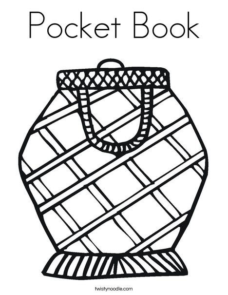 Pocket book coloring page