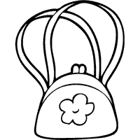 Flower purse coloring pages