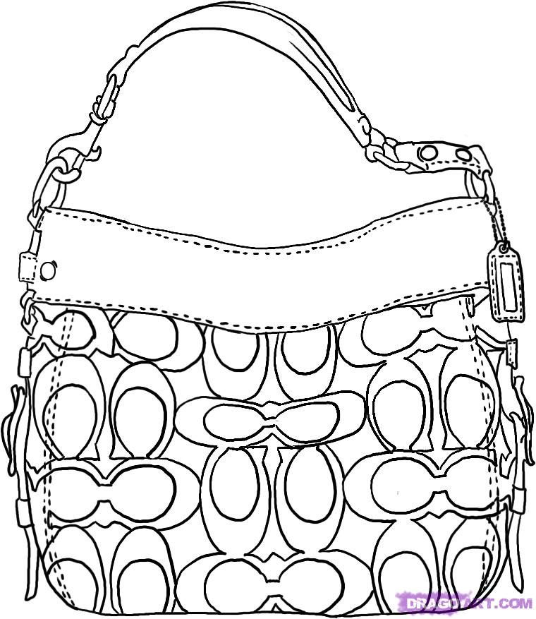 How to draw fashion illustration handbags how to draw a coach handbag step by step fashion pop culture freâ coloring pages bag illustration coach handbags