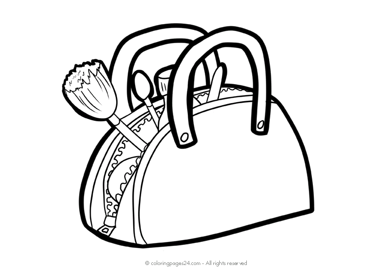 Cosmetics coloring pages