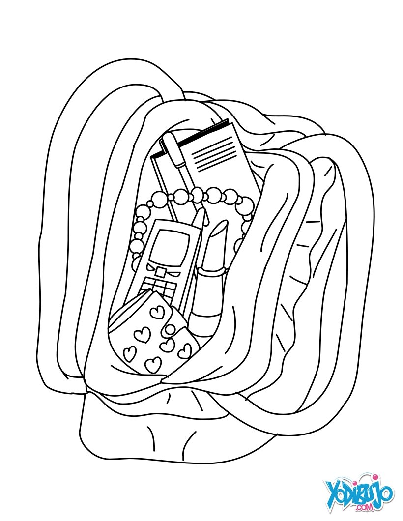 Moms purse coloring pages