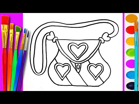 Coloring pages for kids handbag coloring book for children to learn colouring
