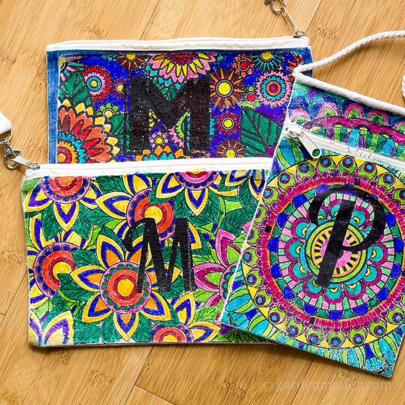 Adult coloring pages on muslin bags hearth and vine