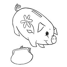 Piggy bank coloring pages for your little ones