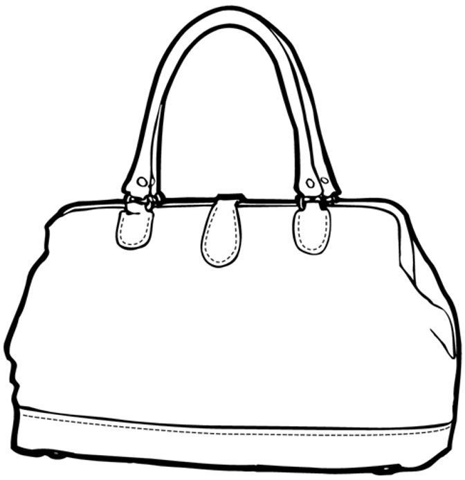 Handbag coloring pages at getdrawings free download bags handbag purses