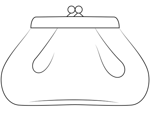 Purse coloring page free printable coloring pages
