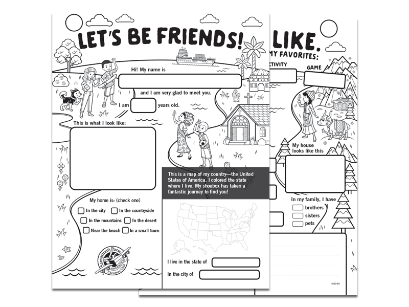 Order free operation christmas child materials