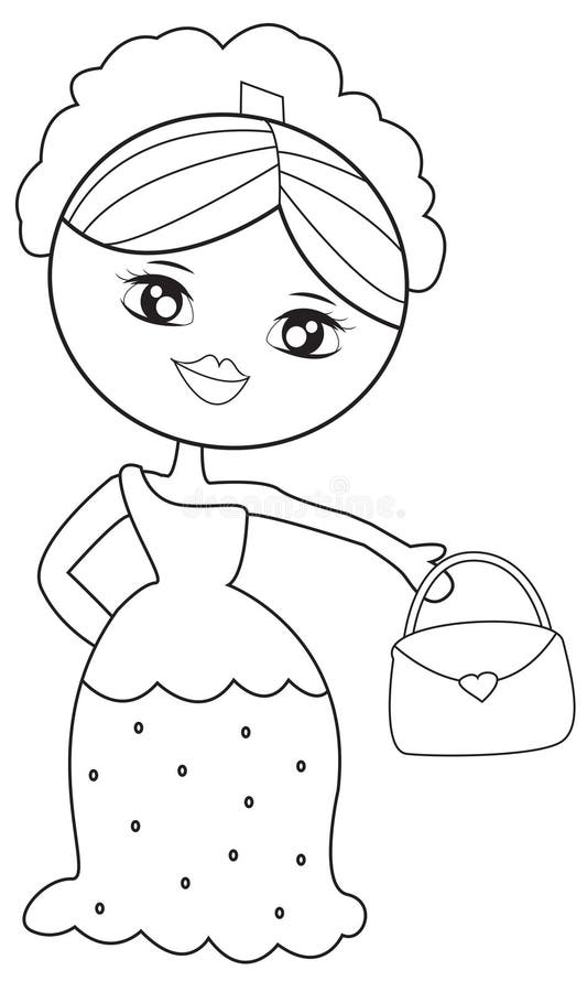 Handbag coloring stock illustrations â handbag coloring stock illustrations vectors clipart