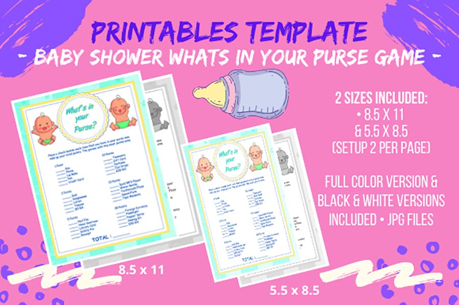 Baby shower whats in your purse fun game