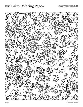 Fabric design coloring page pack