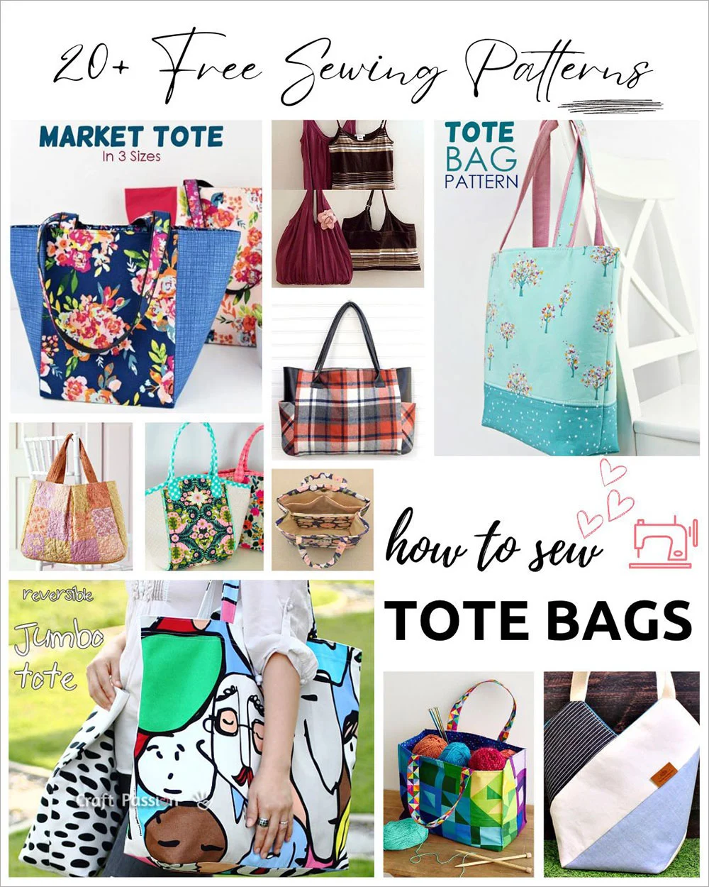 Free tote bag patterns to sew â craft passion