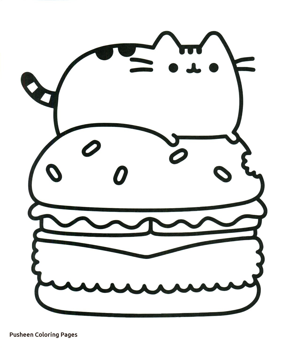 Pusheen coloring pages printable for free download