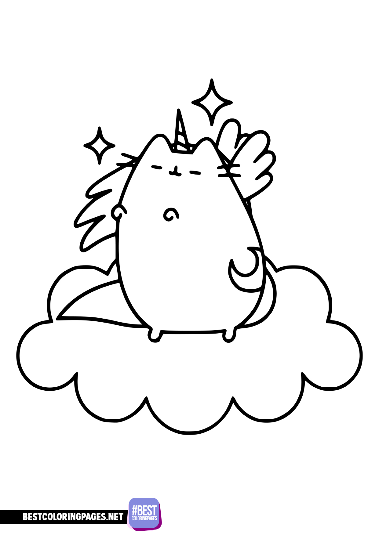 Pusheen coloring page