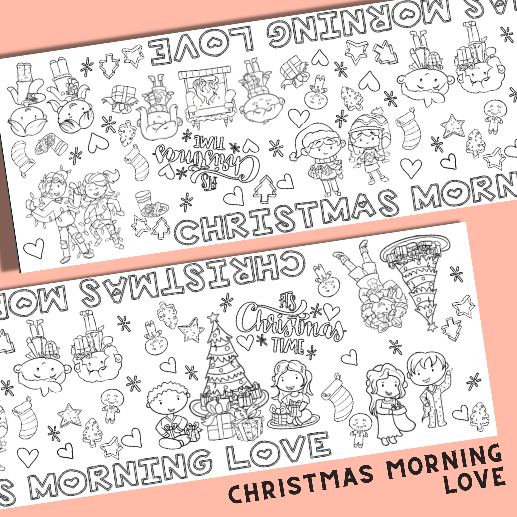 Christmas table topper coloring pages