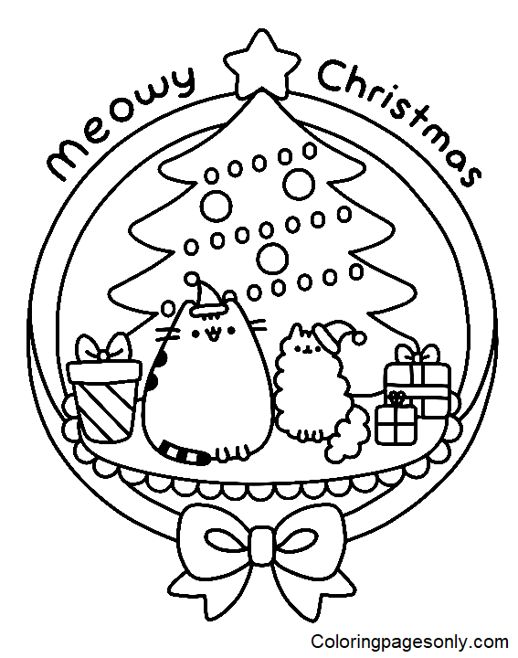 Pusheen coloring pages printable for free download