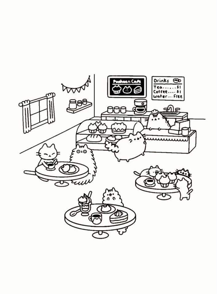 I colored it â pusheen coloring page pusheen the cat amino amino