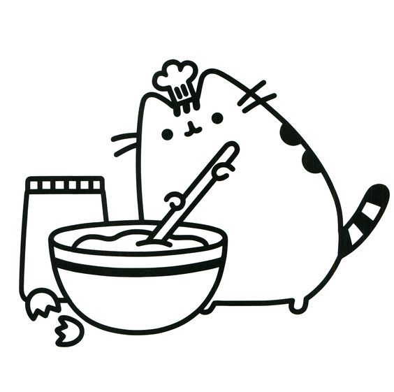 Pusheen coloring pages