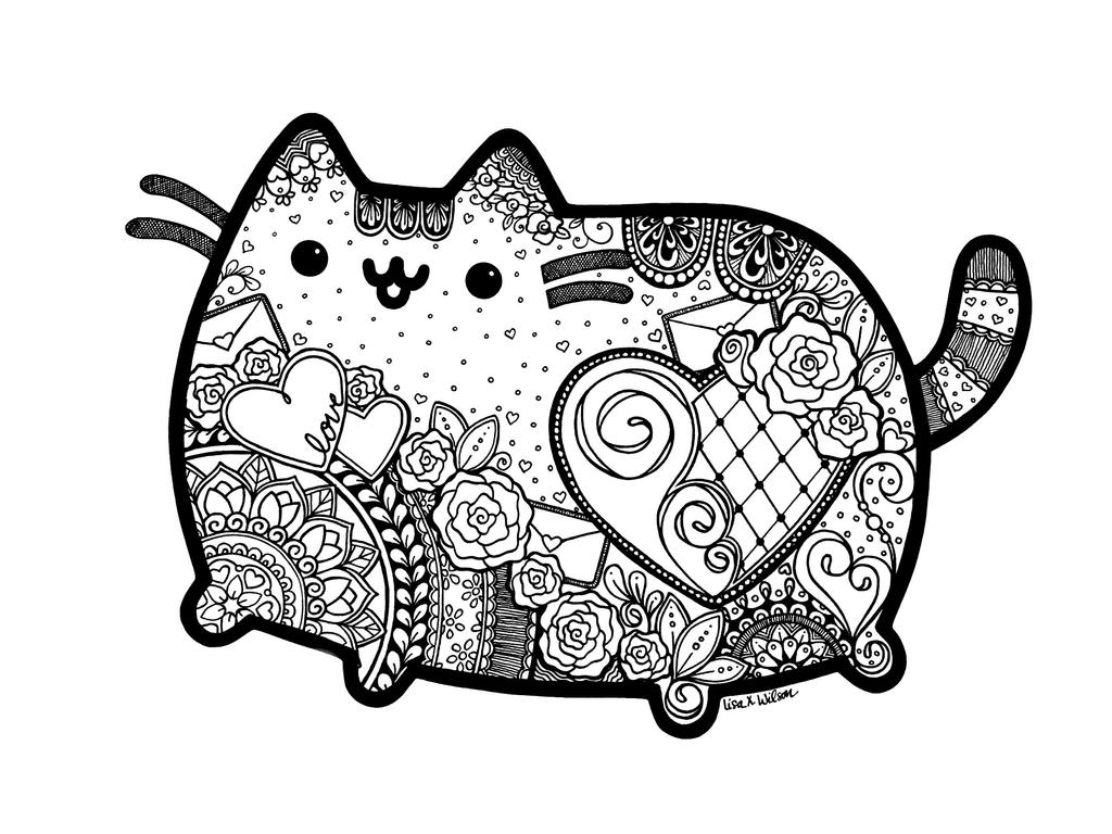 Pusheen valentine fan art by lxoetting on