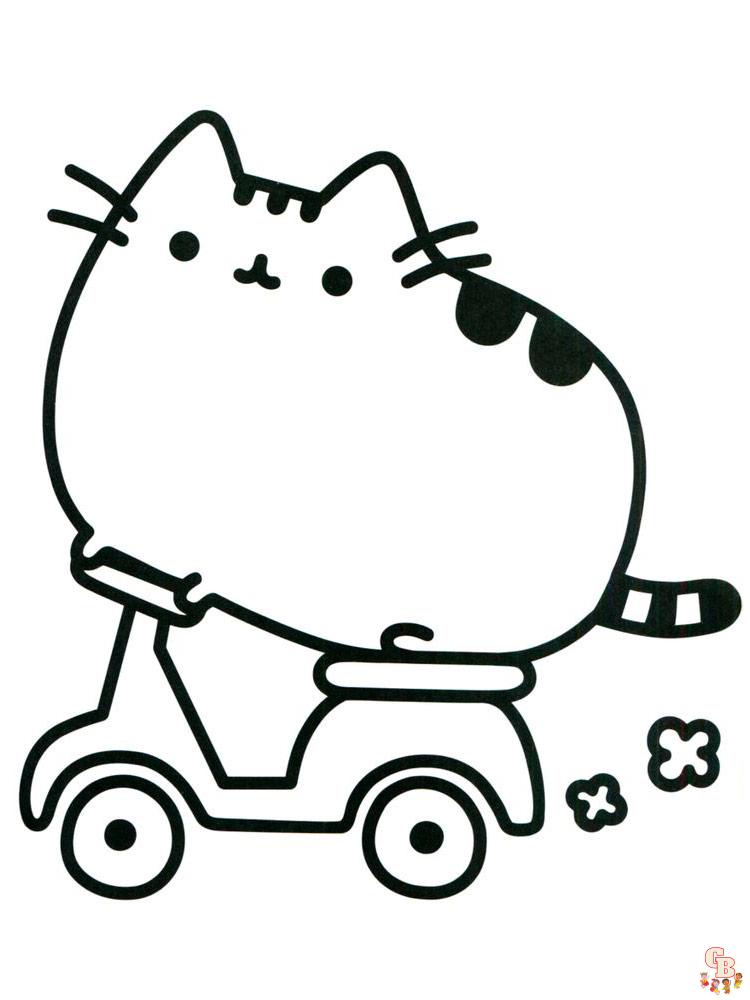 Enjoy the adorable pusheen coloring pages for free by gbcoloring on