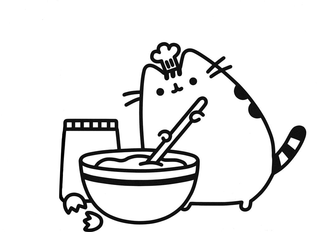 Pusheen make a cake by angela on