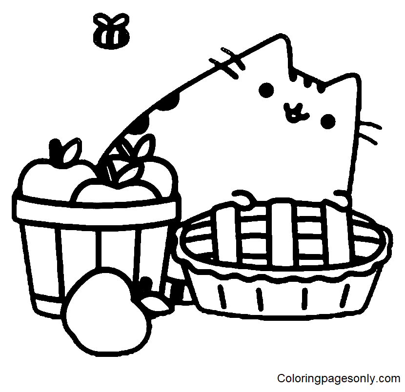Pusheen coloring pages printable for free download