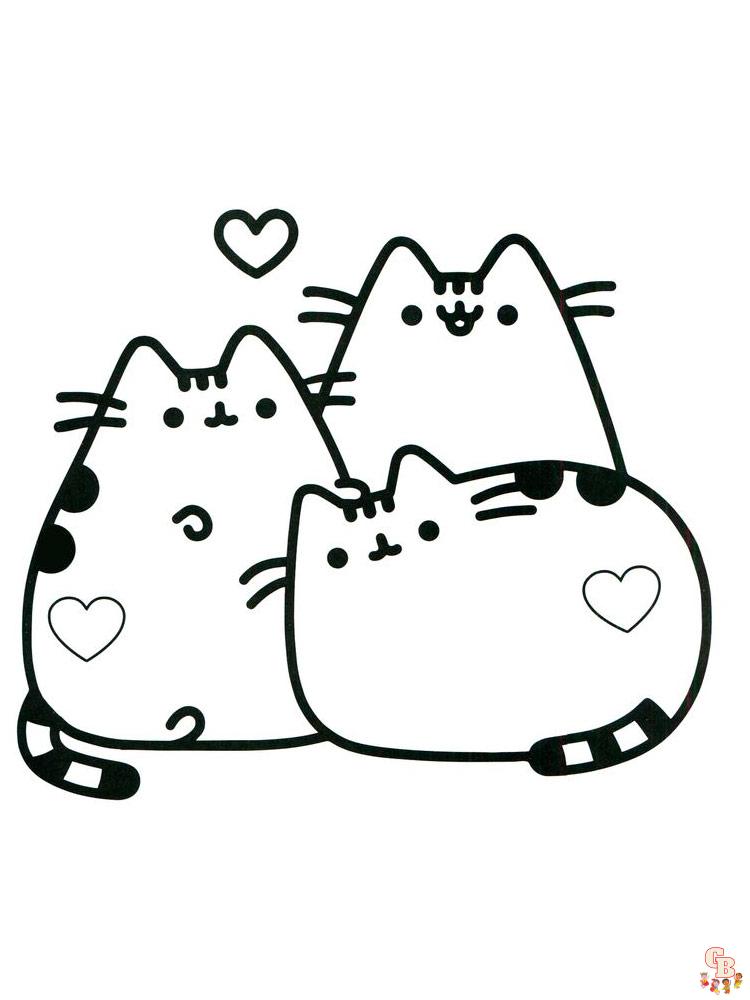 Enjoy the adorable pusheen coloring pages for free by gbcoloring on