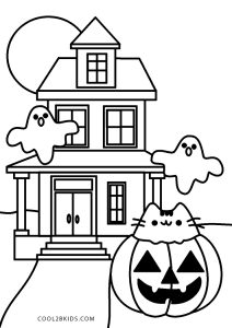 Free printable pusheen coloring pages for kids