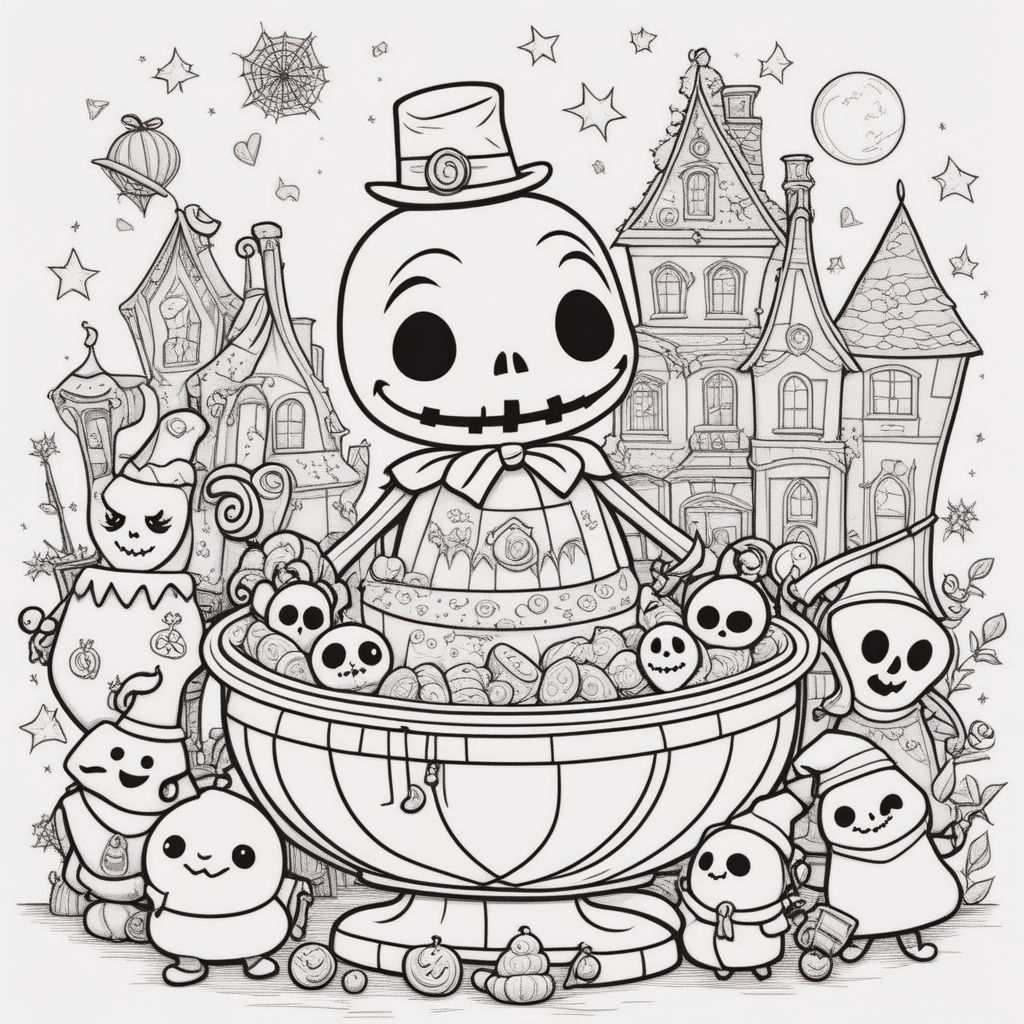 Line draw of a fat ghost