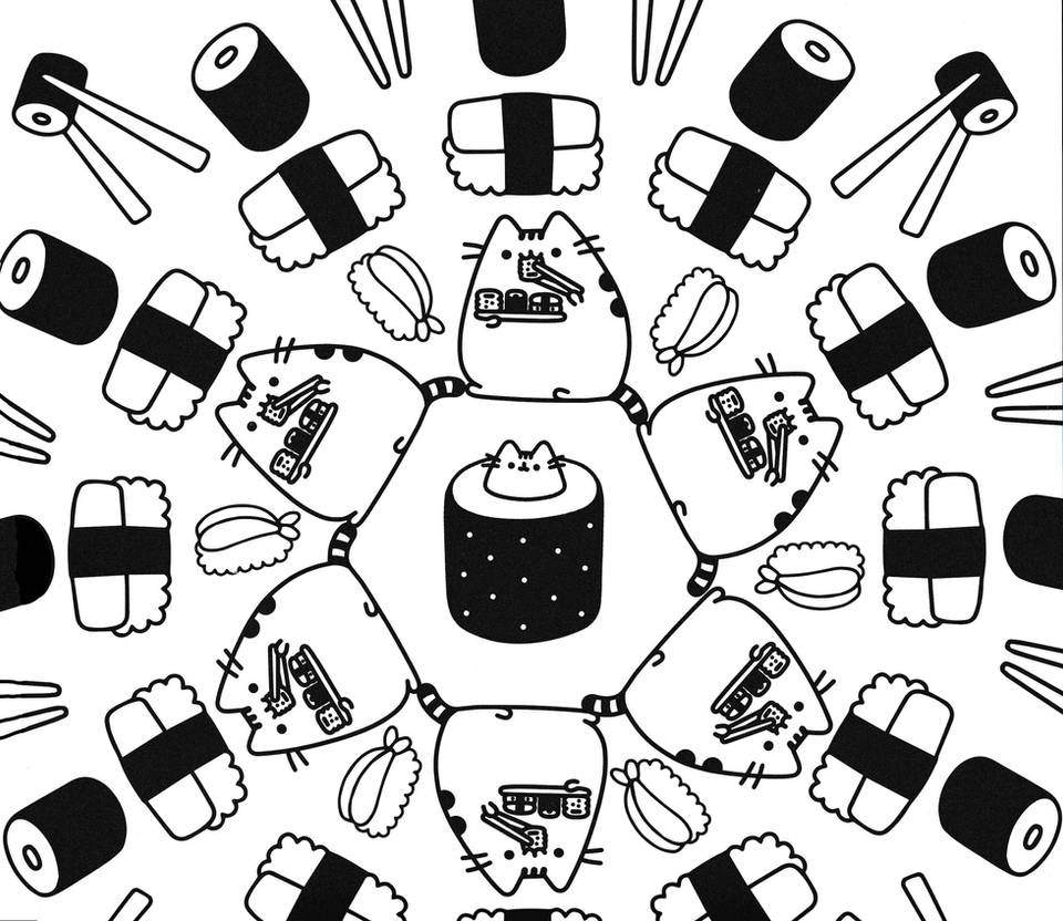 Sushi pusheen by angela on