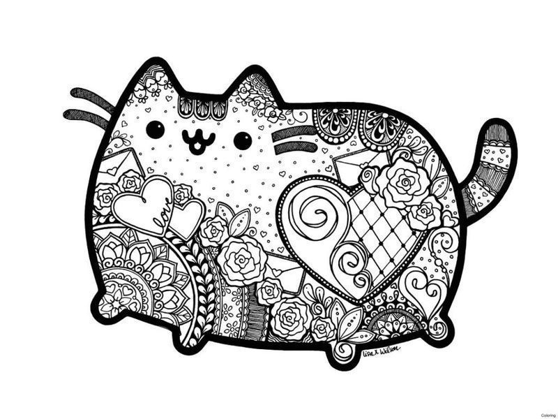 Get this pusheen coloring pages pdf and have fun with it