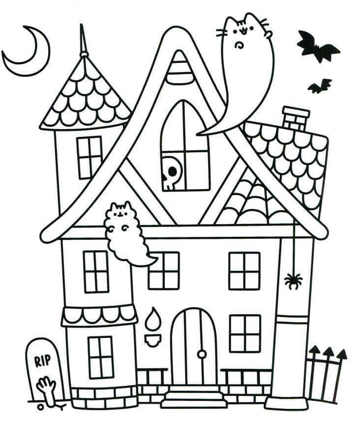 Free pusheen coloring pages to print