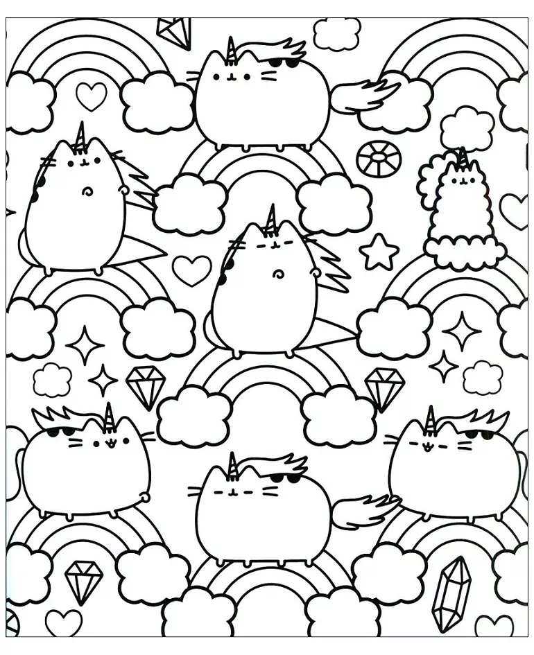 Pusheen malvorlagen