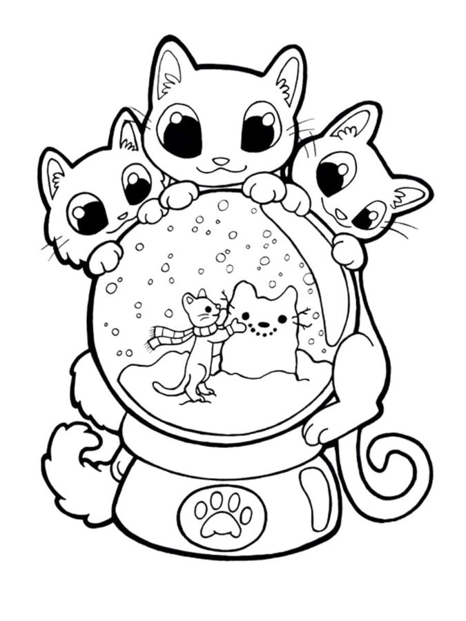 Snowglobe coloring pages