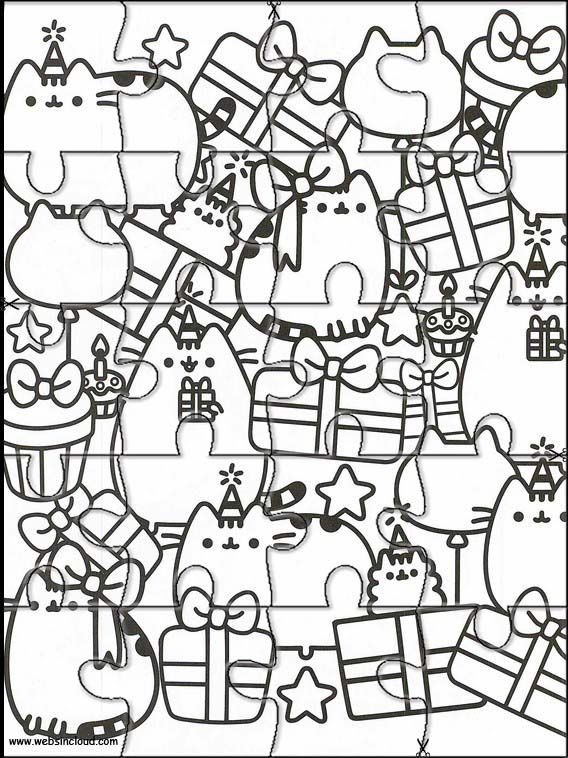 Pusheen printable jigsaw puzzles to cut out for kids printable puzzles easter templates printables pusheen