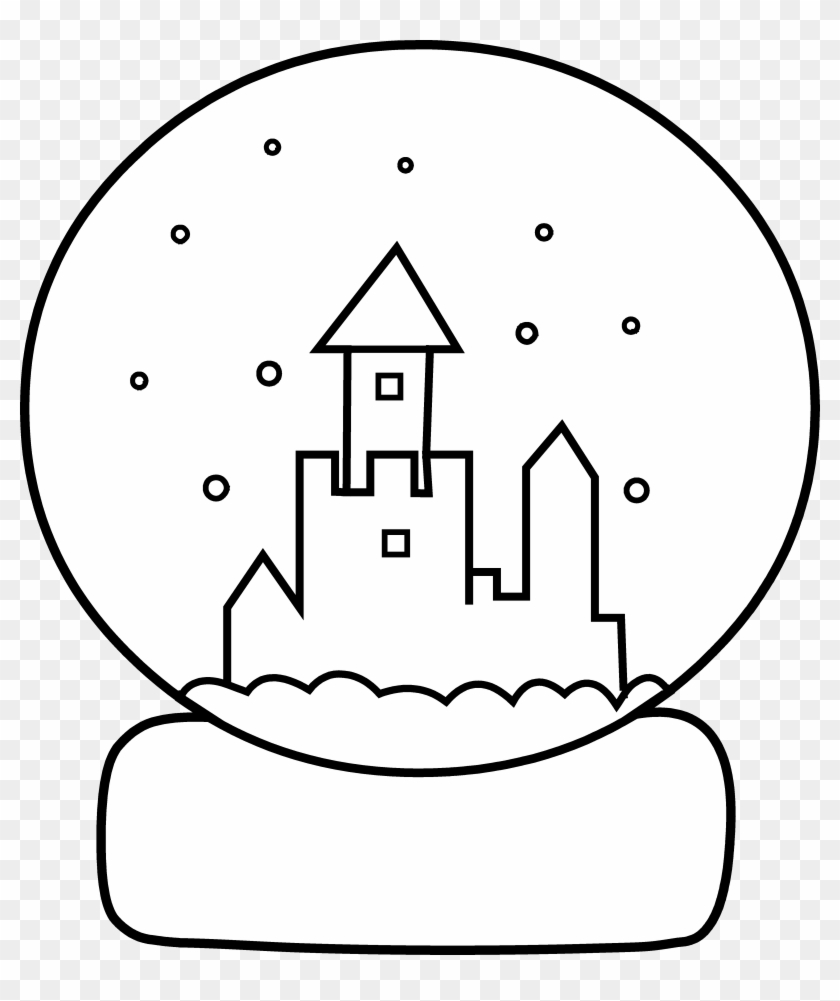 Cute snow globe coloring page