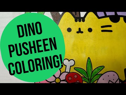 Coloring pusheen the cat dinosheen