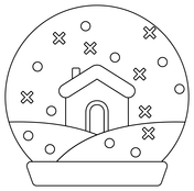 Snow globe coloring pages free printable pictures
