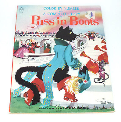Vintage puss in boots color by number coloring book twinkle books story fairy