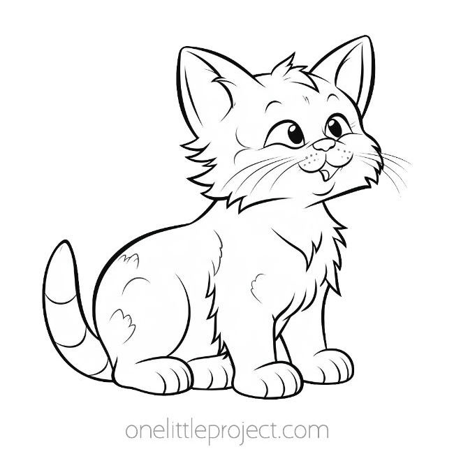 Cat coloring pages free printable kitten coloring sheets