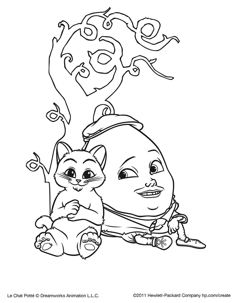 Free coloring of the pussycat to download