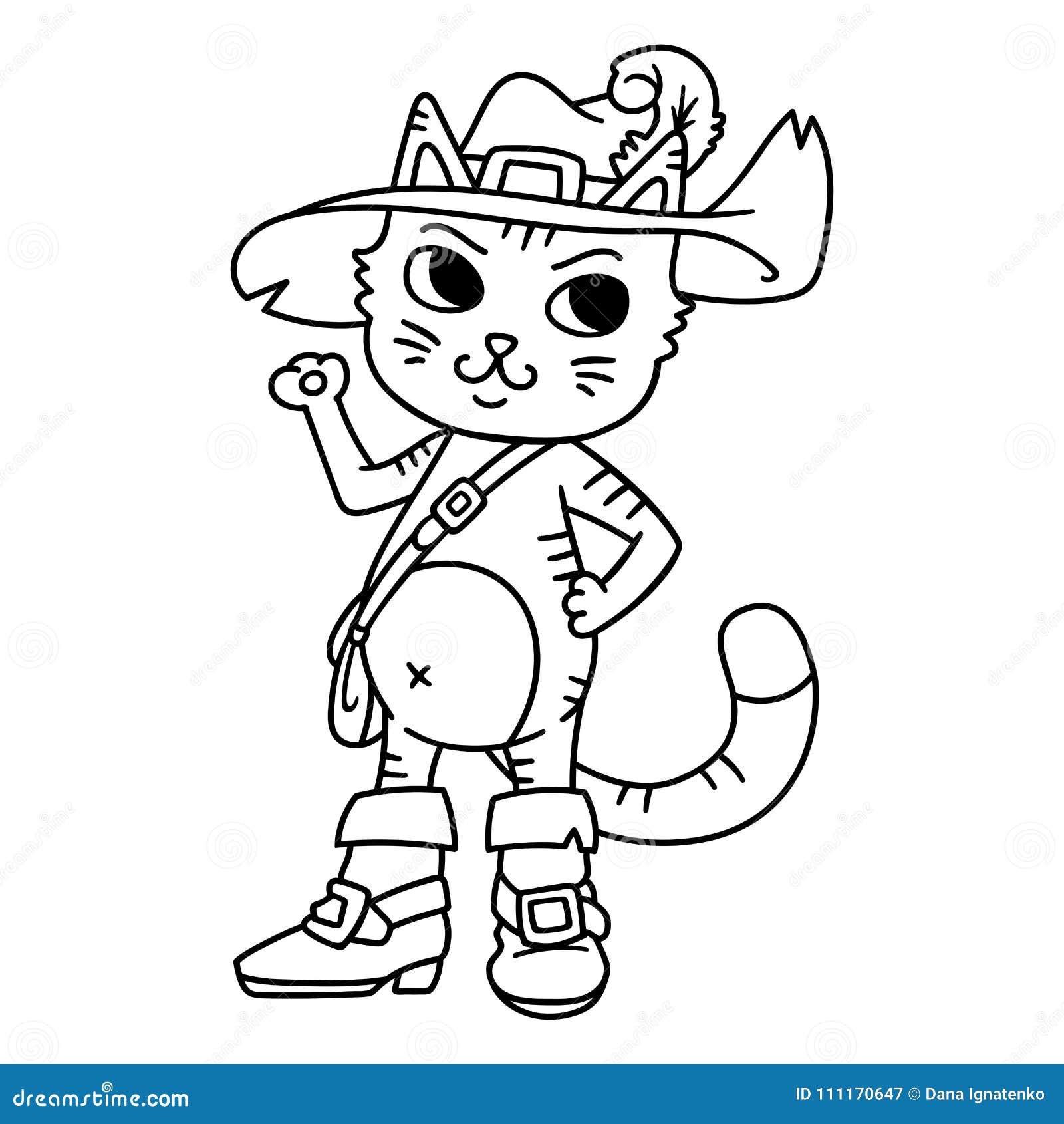 Puss boots black white cartoon stock illustrations â puss boots black white cartoon stock illustrations vectors clipart