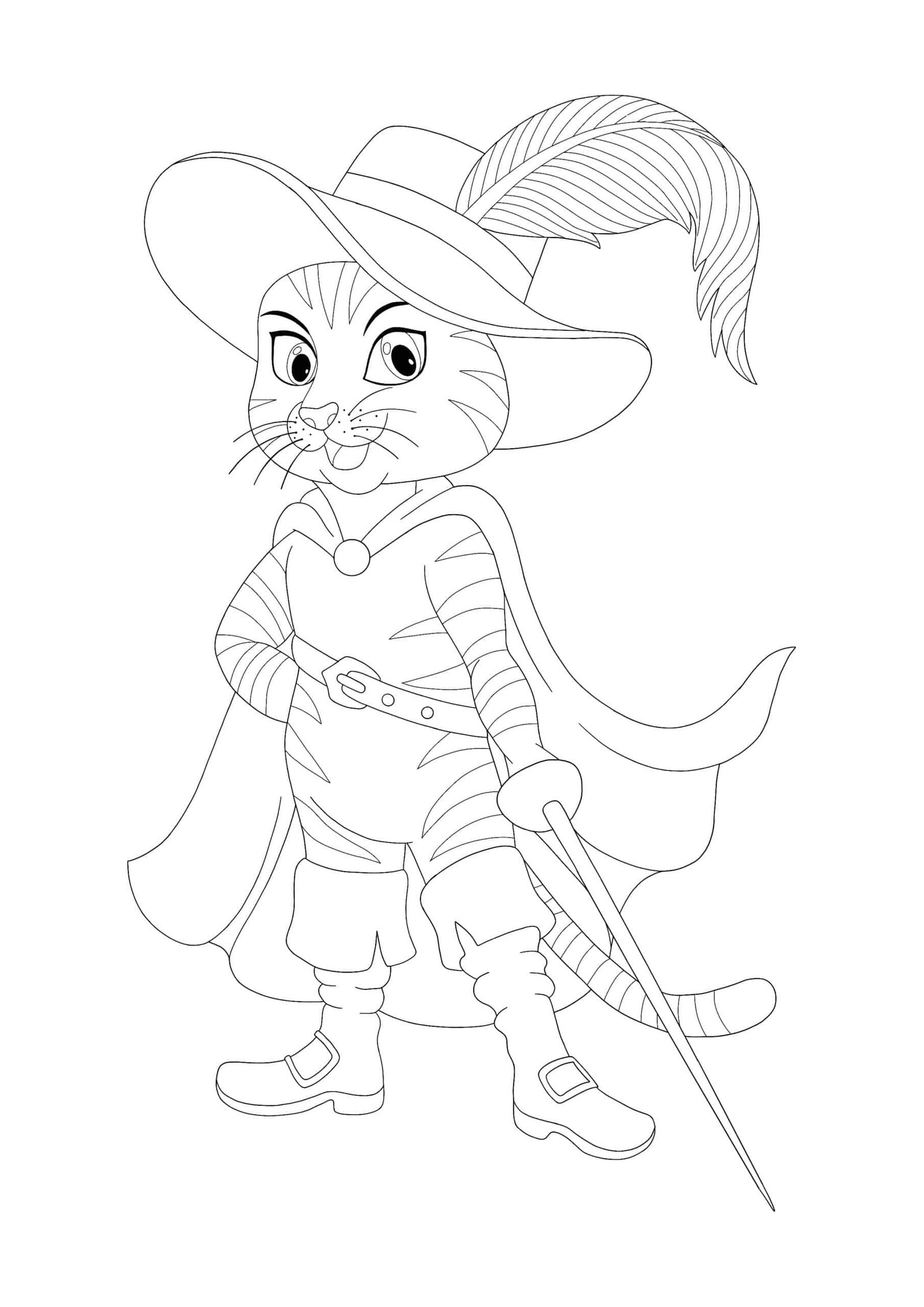Puss in boots coloring pages