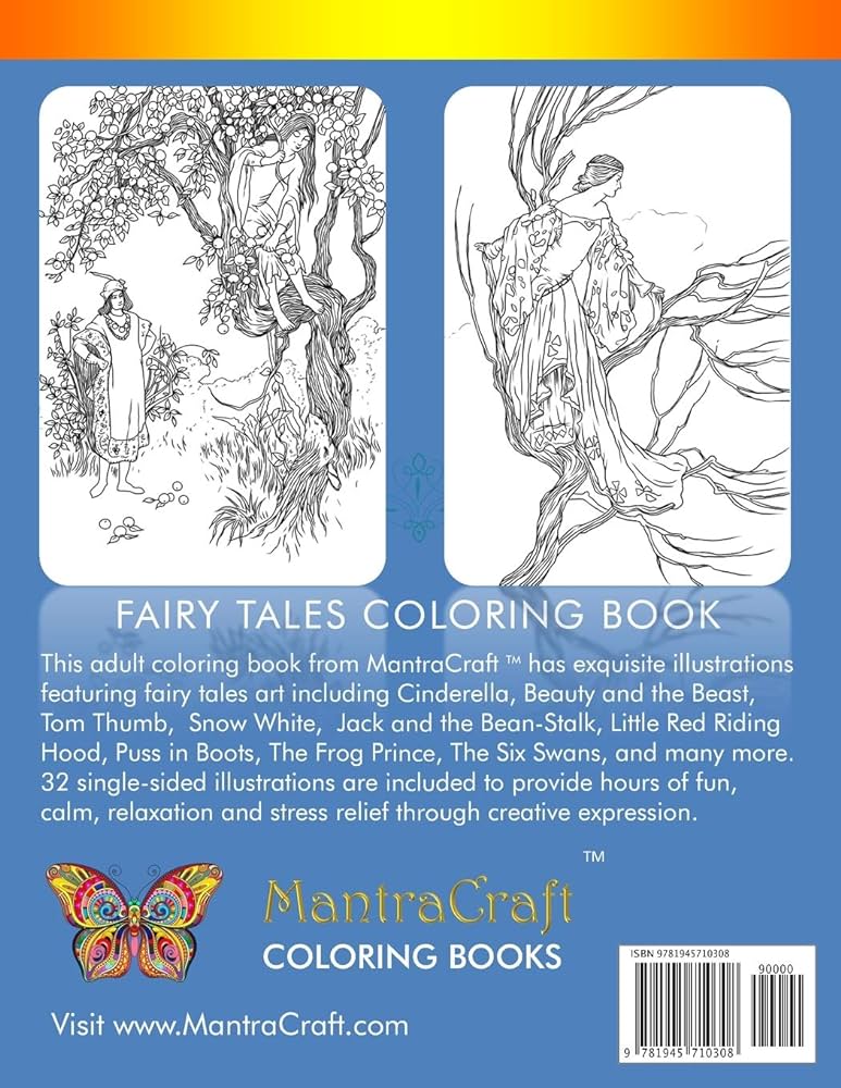 Coloring book for adults fairy tales coloring book stress relieving designs for adults relaxation mantracraft books