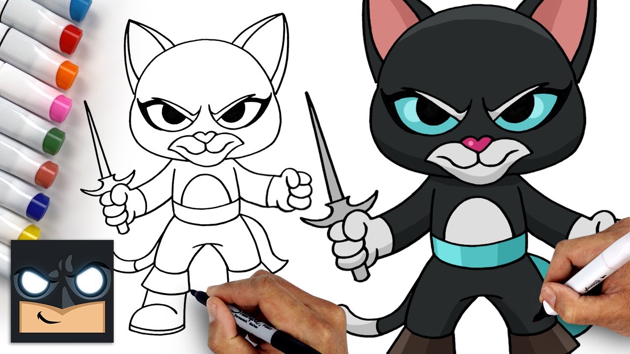 How to draw kitty soft paws puss n boots
