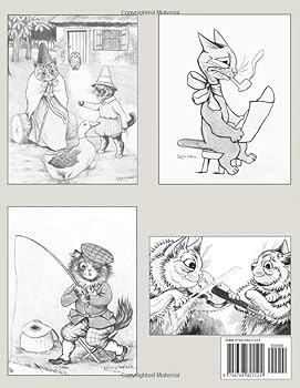 Funny cats of louis wain coloring book adult stress relief with vintage grayscale illustrations of hilarious anthropomorphic kittens and cats ashley ada books