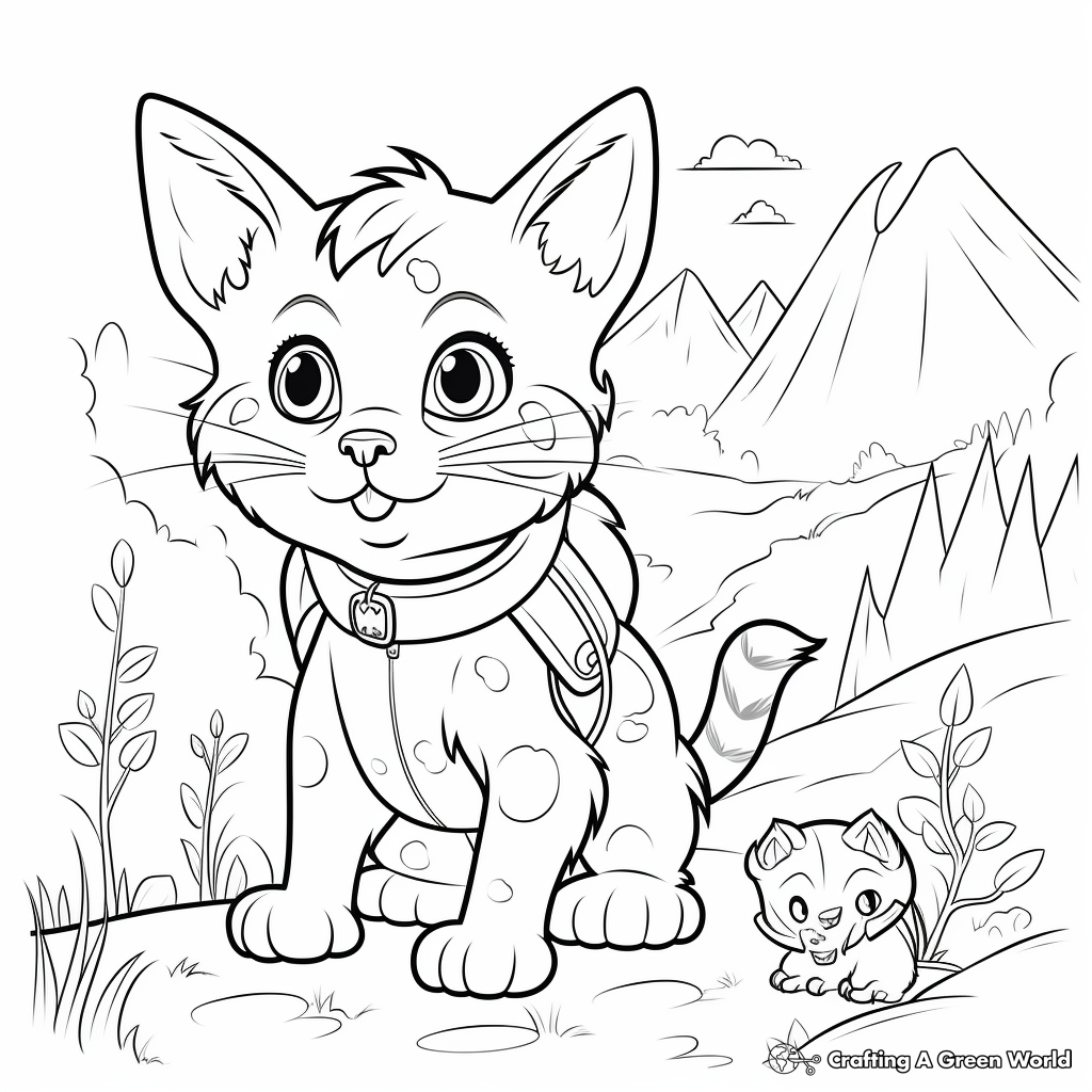 Cat and mouse coloring pages